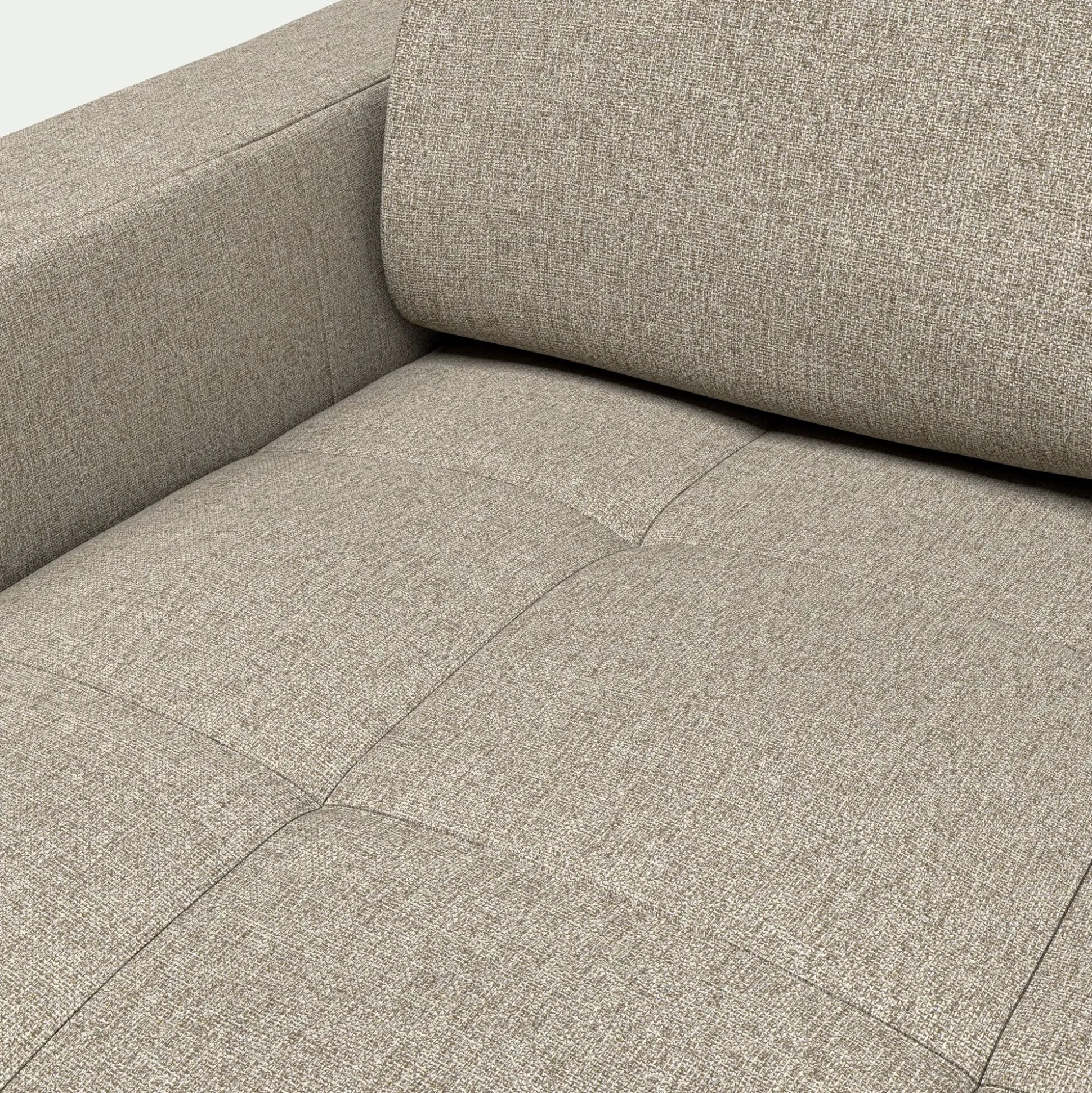 Canapé 3 places convertible en pop avec accoudoirs 20cm - beige