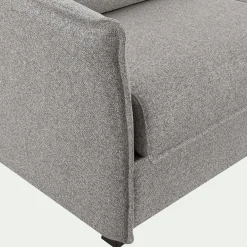 Canapé 4 places convertible en tissu Stella avec matelas densité 25kg/m3 - gris moyen