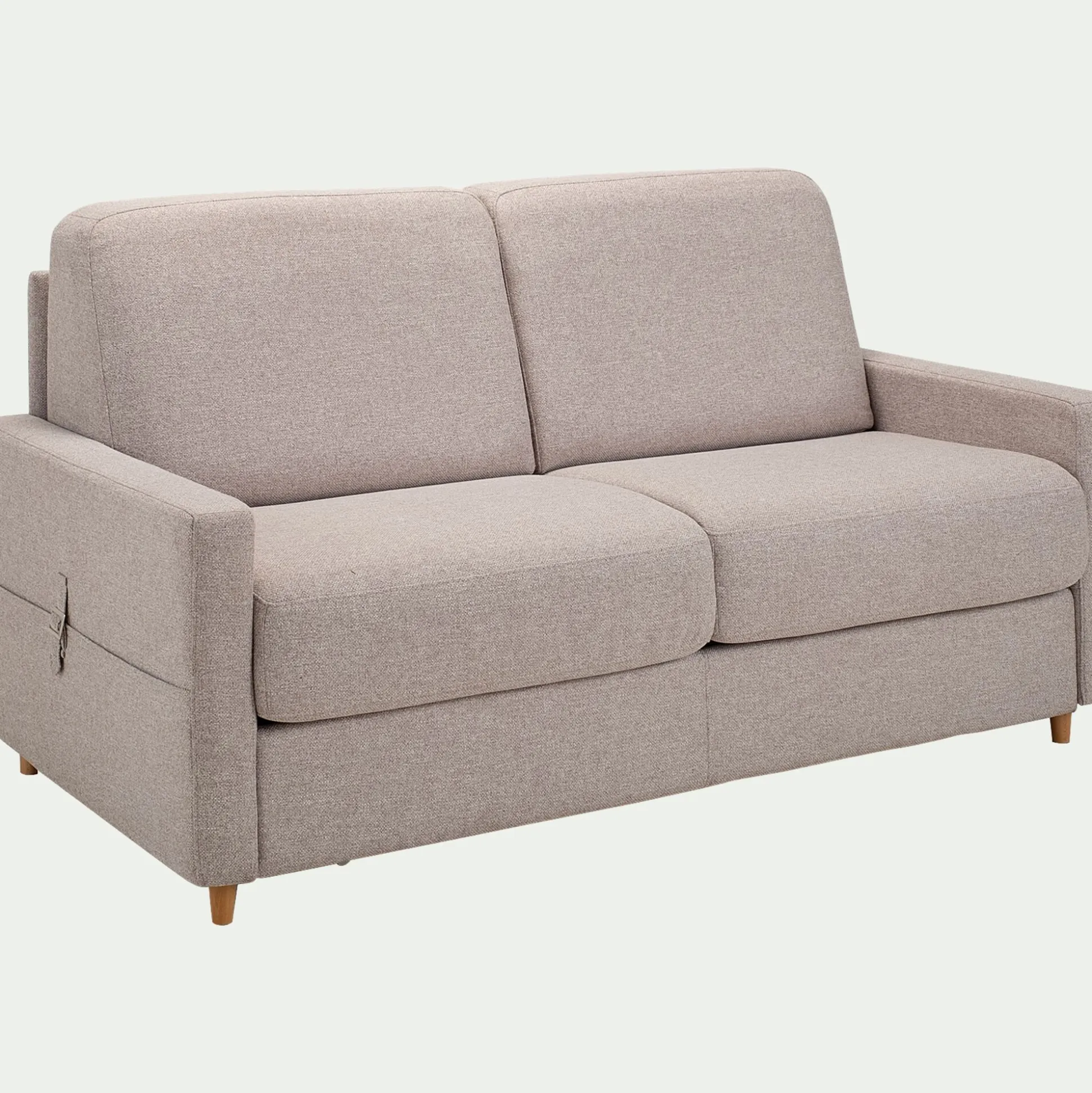 Canapé 3 places convertible en tissu matelas densité 35kg/m3 - gris borie