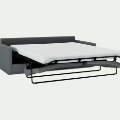 Canapé 4 places convertible en tissu - gris ardoise