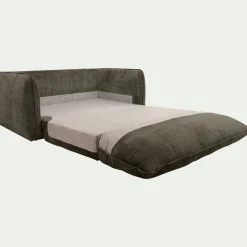 Canapé 2 places convertible en tissu Eden - vert cèdre