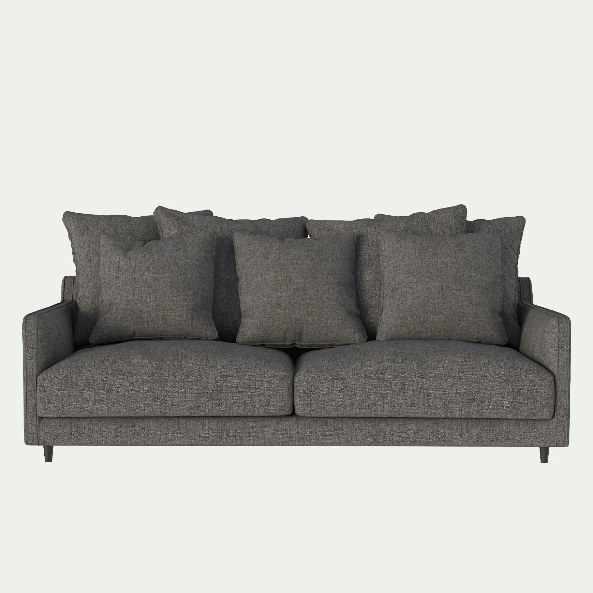 Canapé 4 places convertible matelas bultex en tissu joint - gris restanque