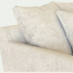 Canapé 4 places convertible en tissu genesis - blanc ventoux