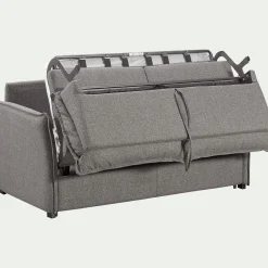 Canapé 4 places convertible en tissu Sogno avec matelas densité 35kg/m3 - gris anthracite