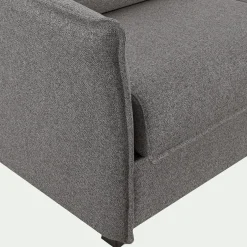 Canapé 4 places convertible en tissu Sogno avec matelas densité 35kg/m3 - gris anthracite