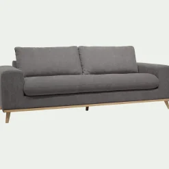 Canapé 4 places convertible en tissu Storm - gris moyen