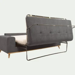 Canapé 4 places convertible en tissu Storm - gris moyen