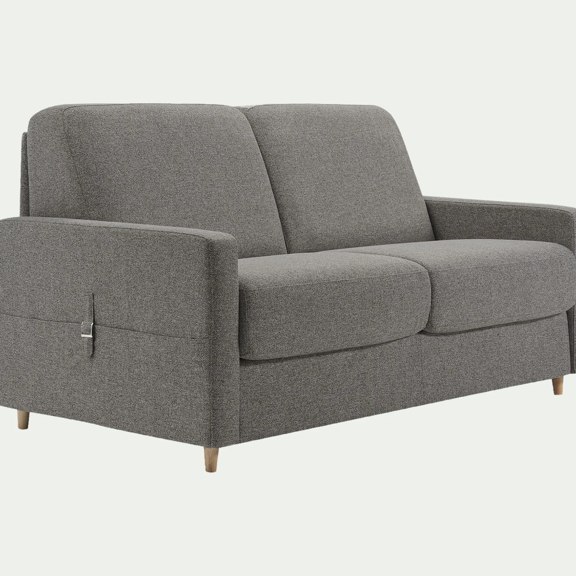 Canapé 3 places convertible en tissu matelas densité 35kg/m3 - gris anthracite