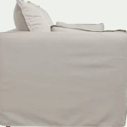 Canapé 4 places convertible en tissu wind - beige alpilles