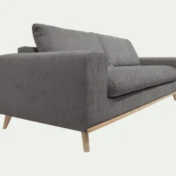 Canapé 3 places convertible en tissu Storm - gris moyen
