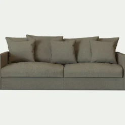 Canapé 4 places convertible en tissu - vert cèdre