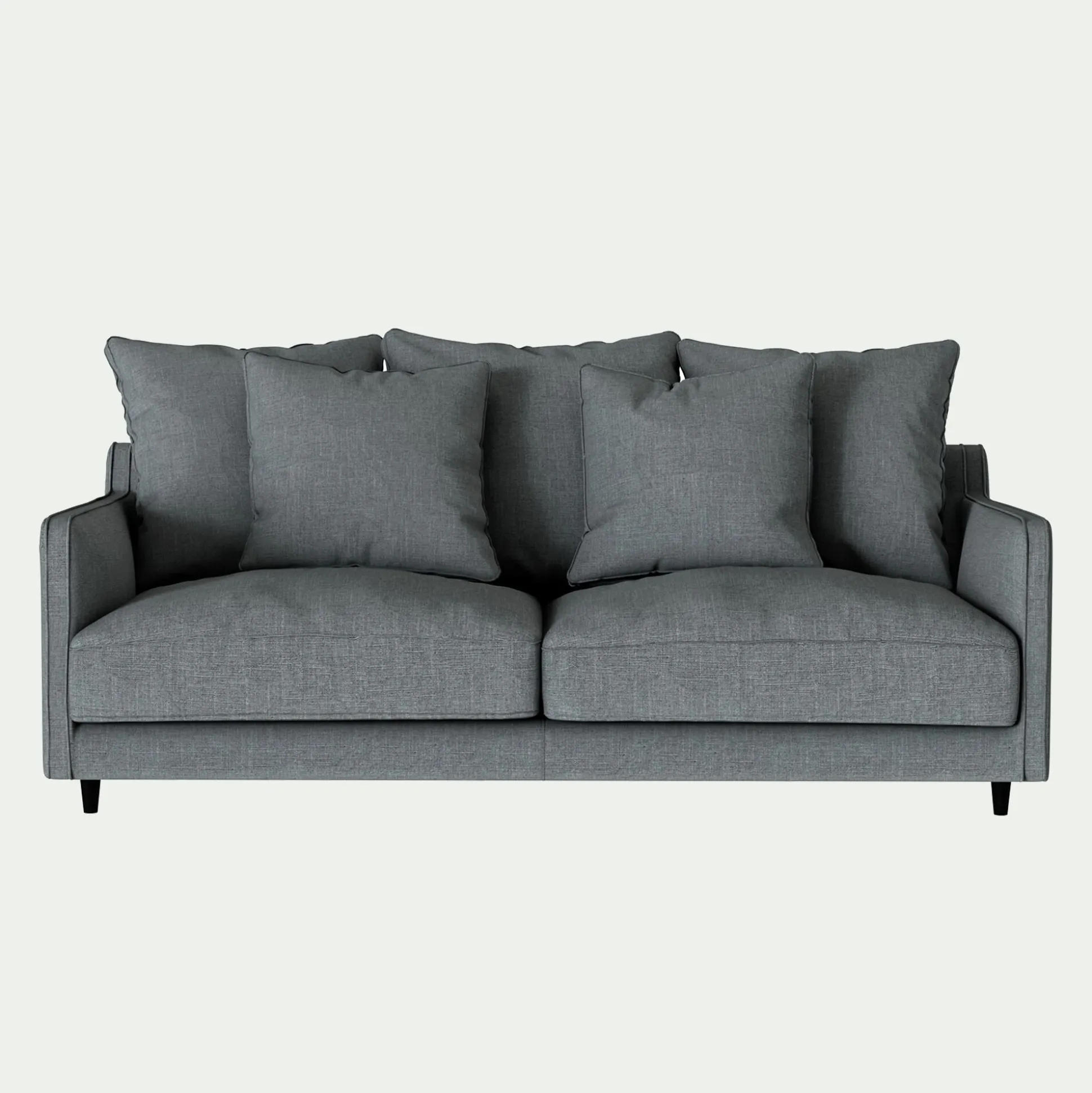 Canapé 3 places convertible tissu mixte - gris ardoise