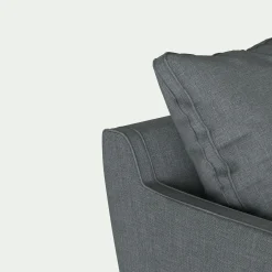 Canapé 3 places convertible tissu mixte - gris ardoise