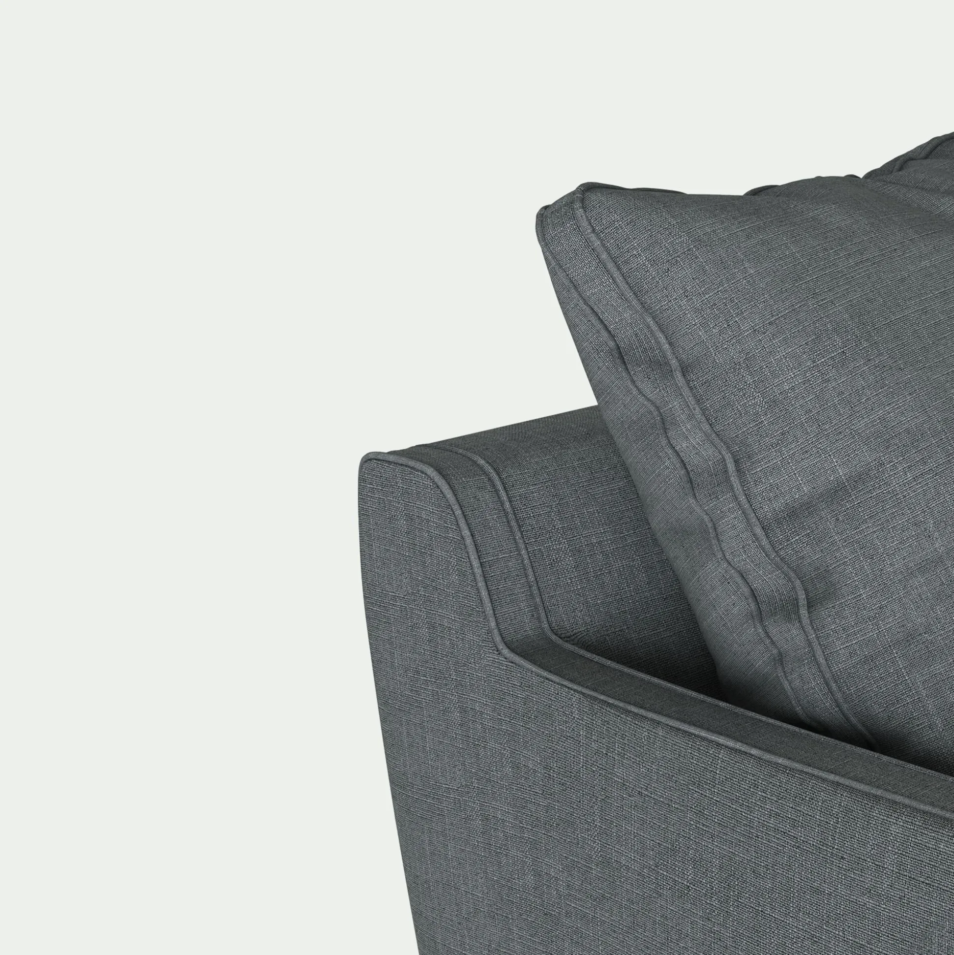 Canapé 3 places convertible tissu mixte - gris ardoise