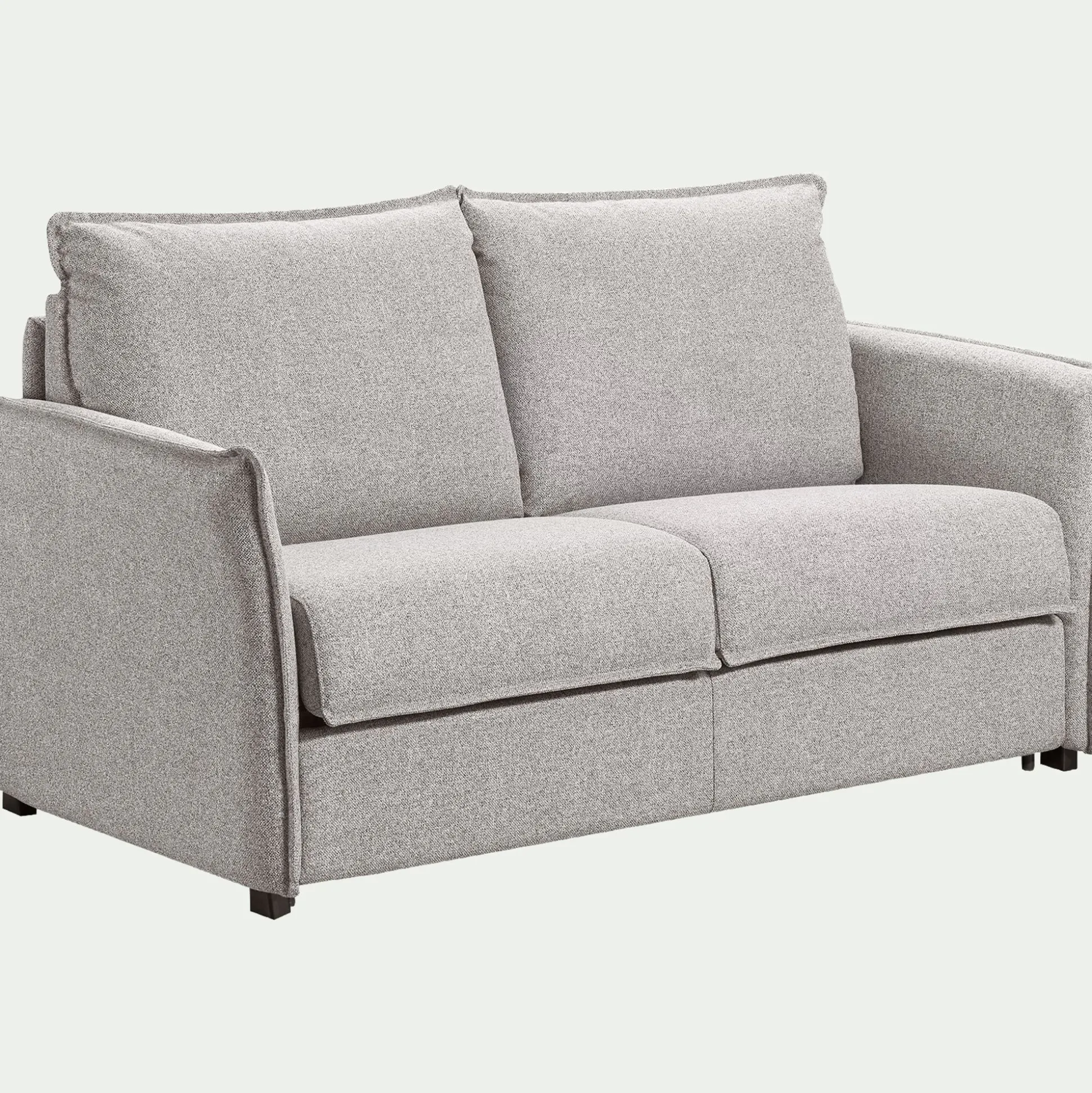 Canapé 4 places convertible en tissu Sogno avec matelas densité 35kg/m3 - gris borie