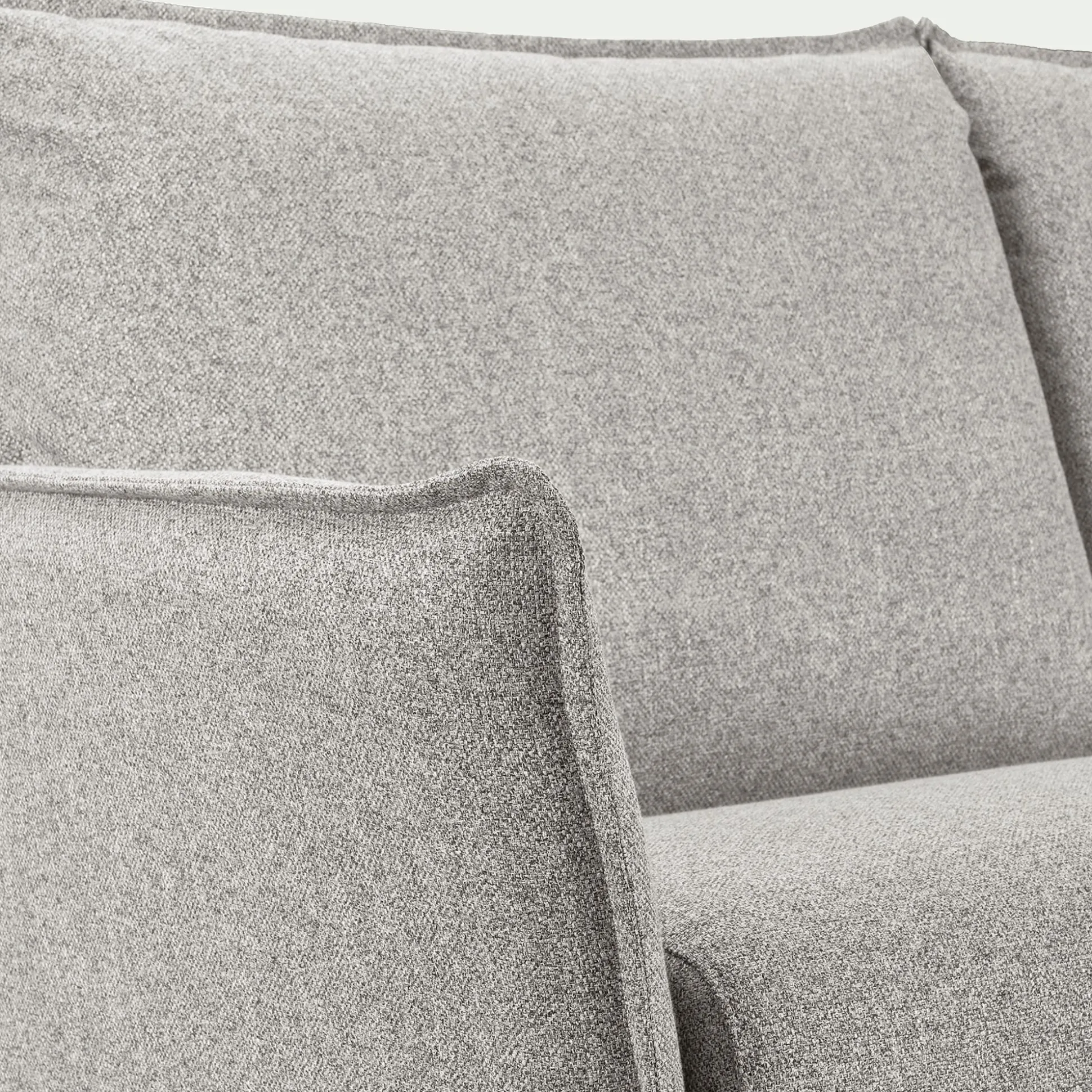 Canapé 4 places convertible en tissu Sogno avec matelas densité 35kg/m3 - gris borie