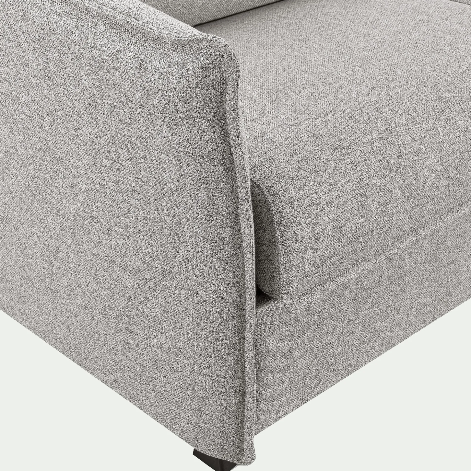 Canapé 4 places convertible en tissu Sogno avec matelas densité 35kg/m3 - gris borie