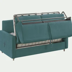Canapé 3 places convertible en tissu Sogno densité 35kg/m3 - bleu