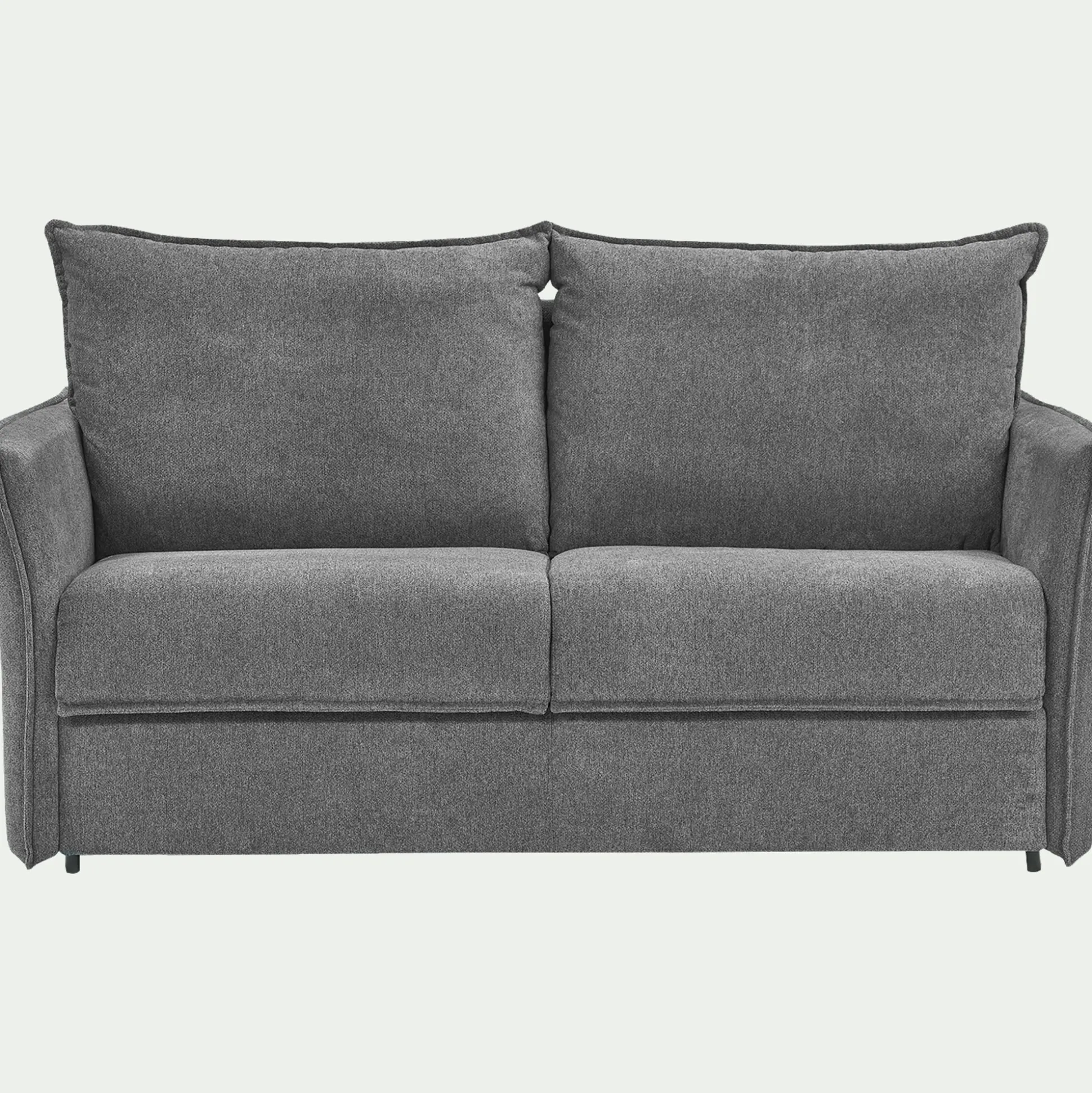 Canapé 3 places convertible en tissu avec matelas densité 35kg/m3 - gris restanque