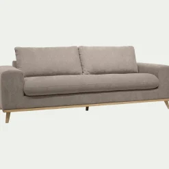 Canapé 4 places convertible en tissu Storm - taupe