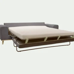 Canapé 4 places convertible en tissu Crown - gris restanque