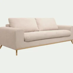 Canapé 4 places convertible en tissu Crown - beige roucas