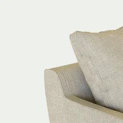 Canapé 3 places convertible matelas Bultex tissu mixte - beige alpilles