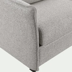 Canapé 3 places convertible en tissu Sogno avec matelas densité 35kg/m3 - gris borie