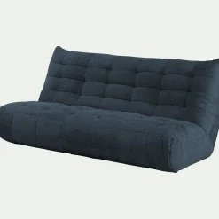 Canapé 4 places en fixe en tissu chenille - bleu marine