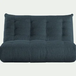 Canapé 3 places en tissu bouclette - bleu