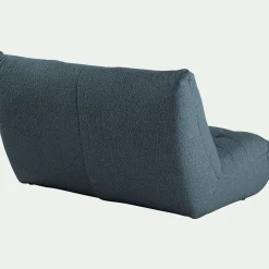 Canapé 3 places en tissu bouclette - bleu