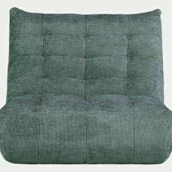 Canapé 2 places fiixe en tissu chenille - bleu calaluna