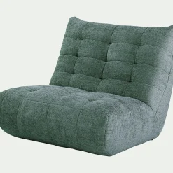 Canapé 2 places fiixe en tissu chenille - bleu calaluna