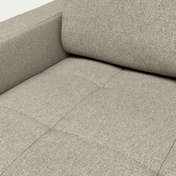 Canapé 3 places fixe en pop avec accoudoirs 20cm - beige