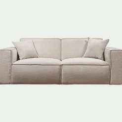 Canapé 3 places fixe en tissu Genesis - beige