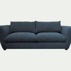 Canapé 4 places fixe en tissu Nature - bleu