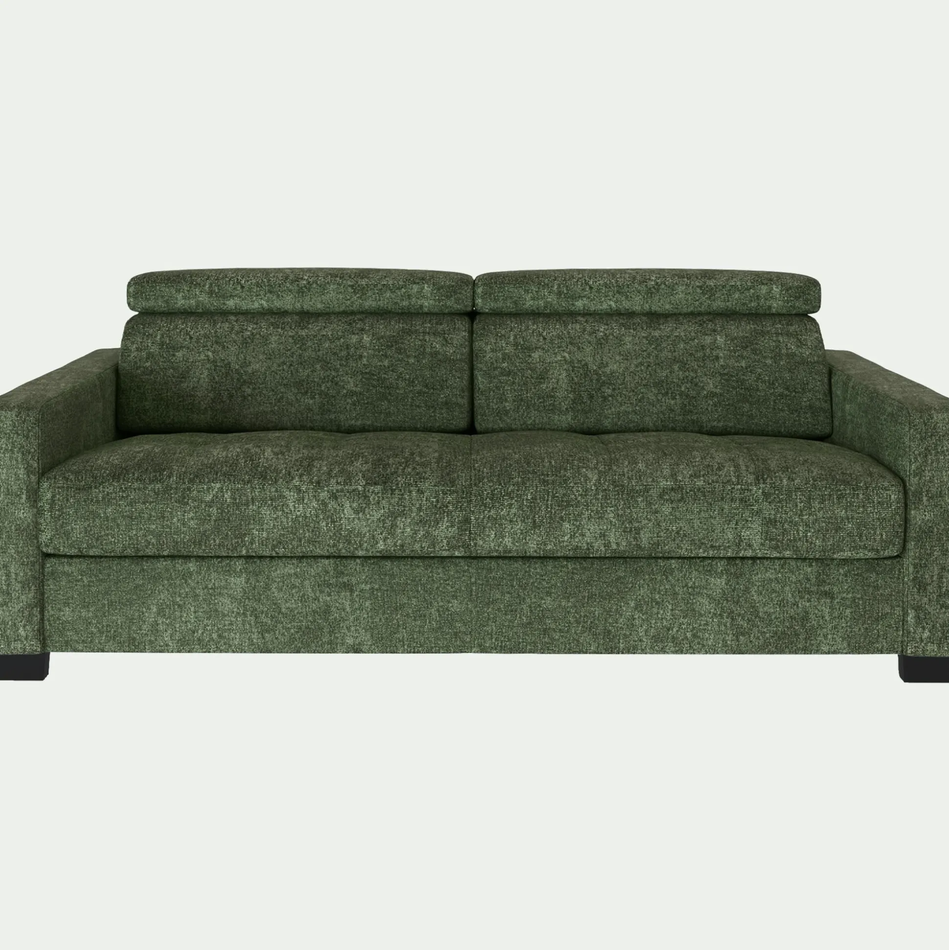 Canapé 3 places fixe en tissu Genesis avec accoudoirs 15cm - vert cèdre