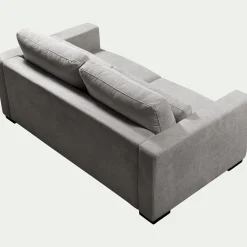 Canapé 3 places fixe en tissu Bloq - gris clair