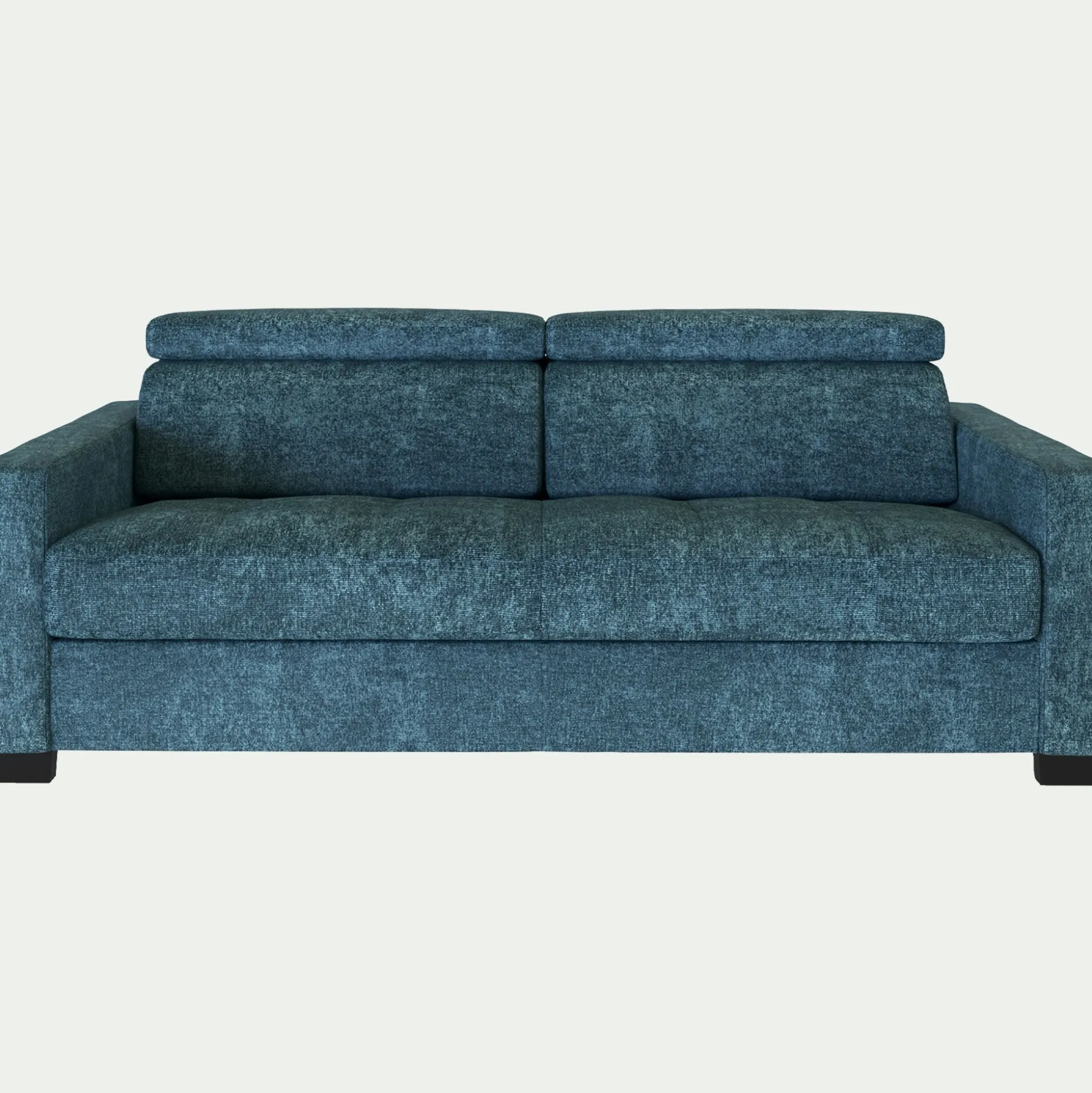 Canapé 3 places fixe en tissu Genesis avec accoudoirs 15cm - bleu figuerolles