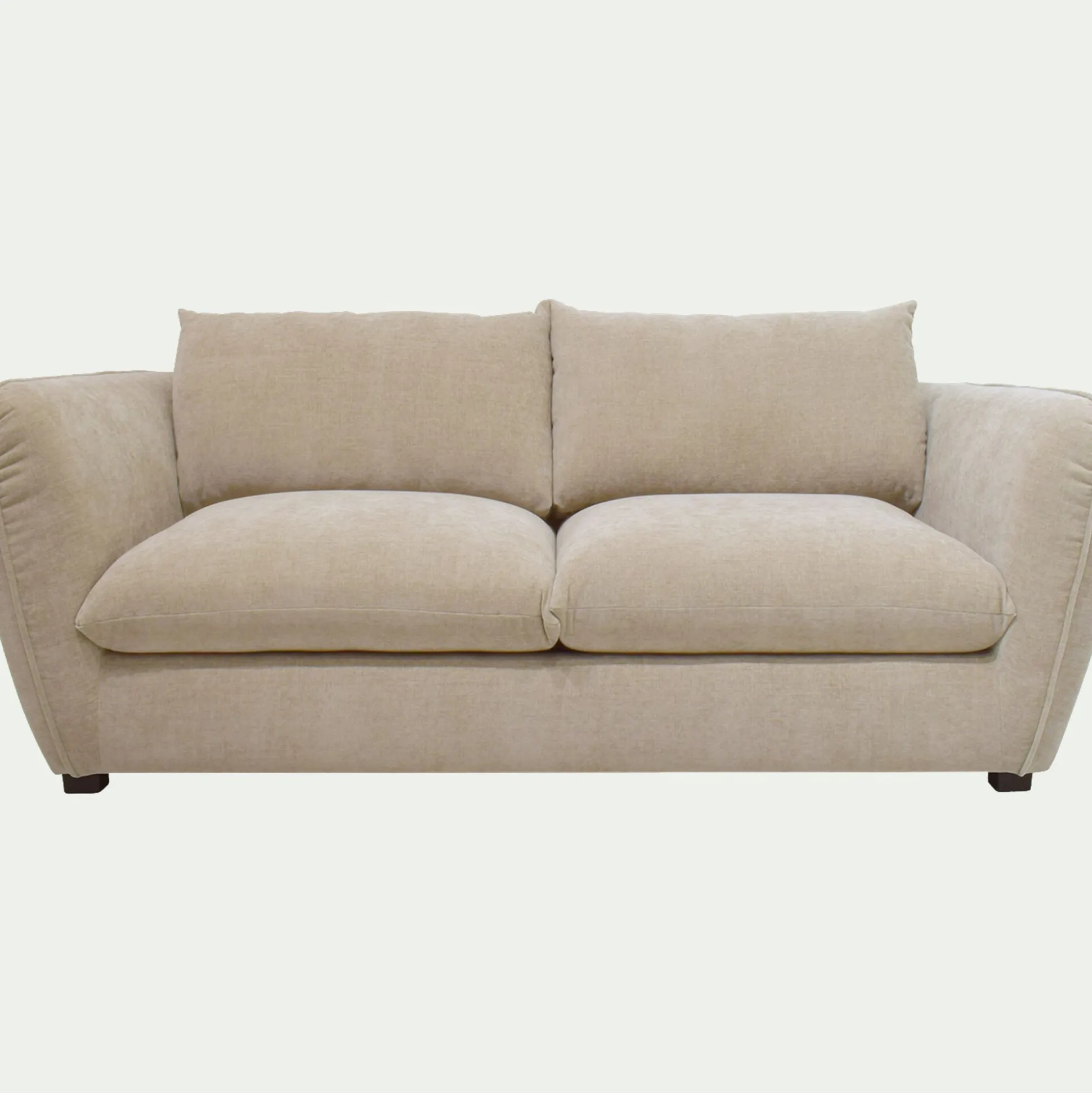 Canapé 3 places fixe en tissu Nature - beige