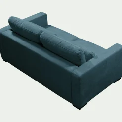 Canapé 5 places fixe en tissu genesis - bleu