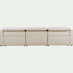 Canapé 5 places fixe en tissu - beige roucas