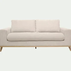Canapé 3 places fixe en tissu Storm - beige roucas