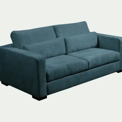 Canapé 3 places fixe en tissu Genesis - bleu