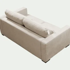 Canapé 5 places fixe en tissu genesis - beige