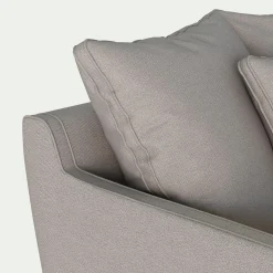 Canapé 1.5 places fixe en tissu - gris borie