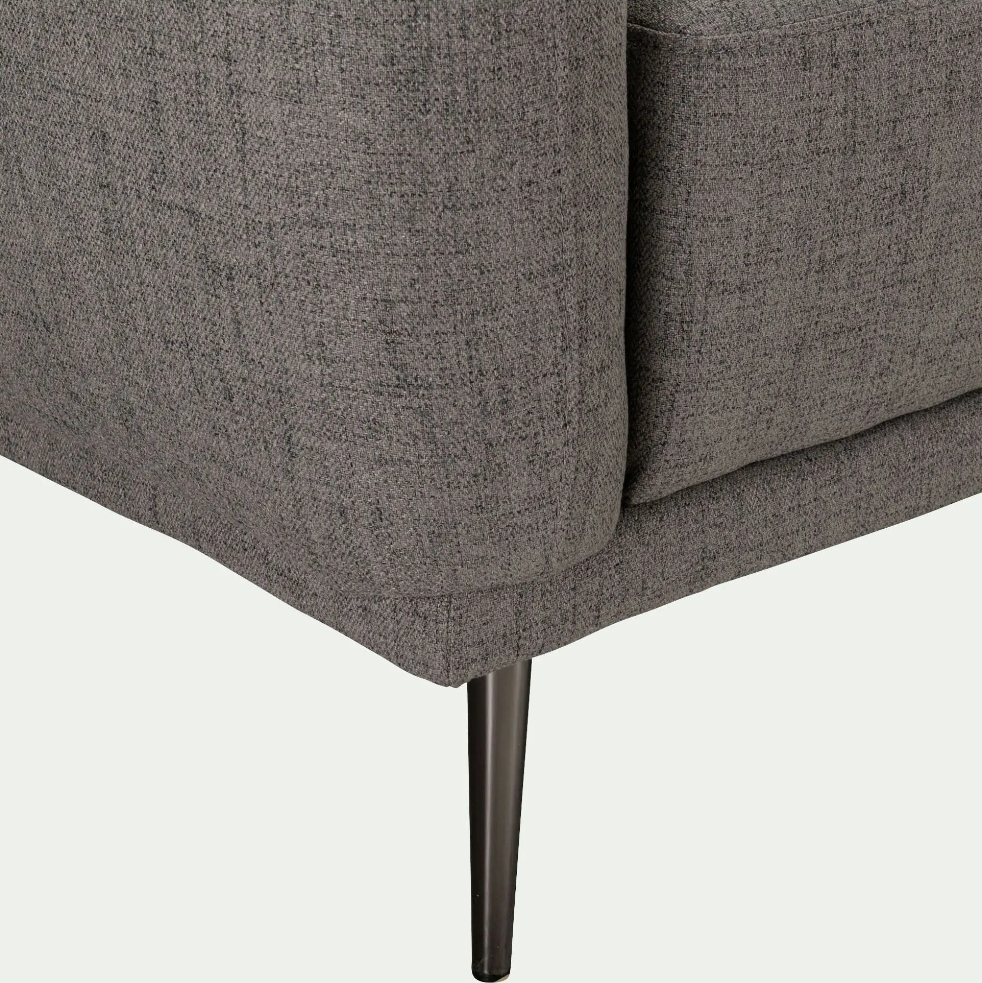 Canapé 4 places fixe en tissu avec fonction avance-recul - gris restanque