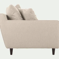 Canapé 5 places fixe en tissu joint - beige roucas