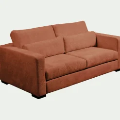 Canapé 3 places fixe en tissu Genesis - brun rustrel