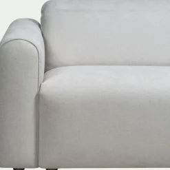 Canapé 3 places fixe en tissu - gris borie